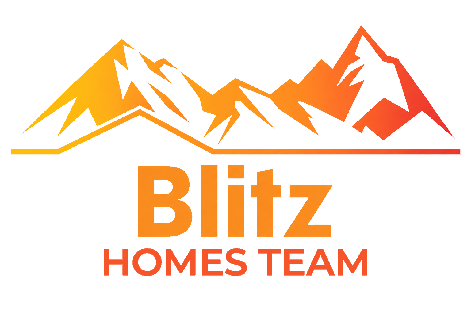 Blitz Homes Team Transparent Background Orange & Red